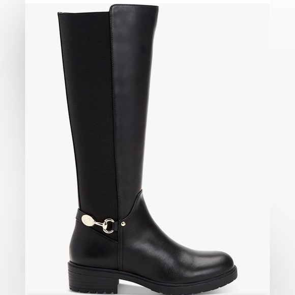 Giani Bernini Women’s BarnibeeBlack Knee High Riding Moto Boots